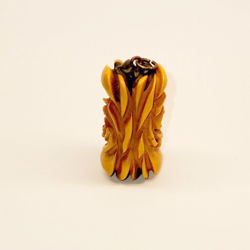 Midcentury Lacquered Flower Pendant - Japanese